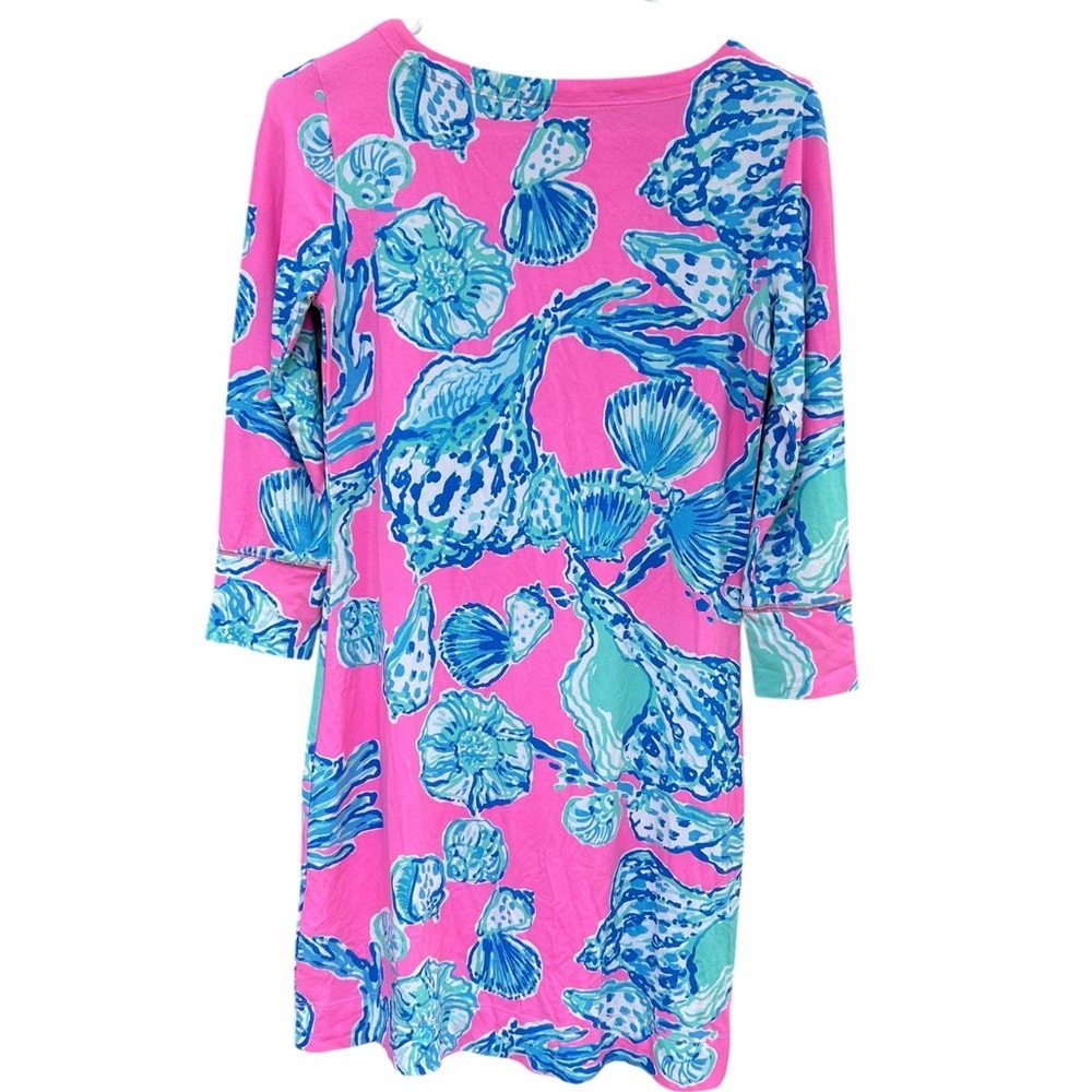 Lilly Pulitzer Long Sleeve Sophie Dress - Size XS - Pink Sea Shells - Picture 13 of 14